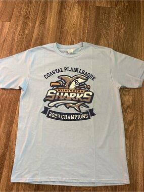 Wilmington Sharks 2024 Champions Light Blue Tee